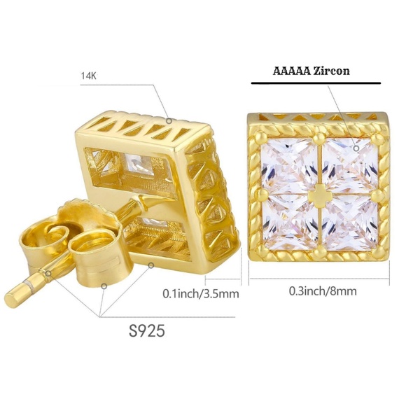 High Quality Sterling Silver Earrings available in Gold and Silver - Picture 2 of 10